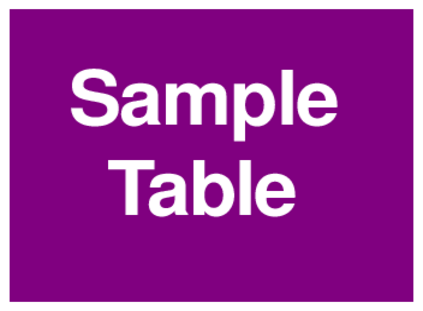Sample Table (on Purple)