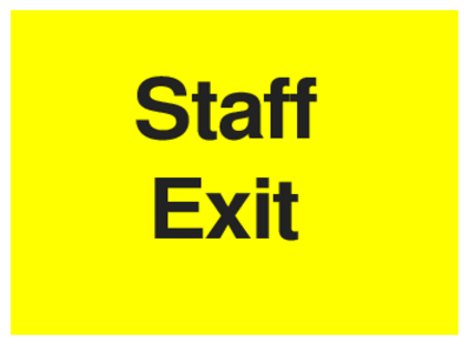 Staff Exit (on Yellow)