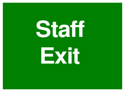 Staff Exit (on Green)