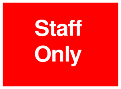 Staff Only (on Red)
