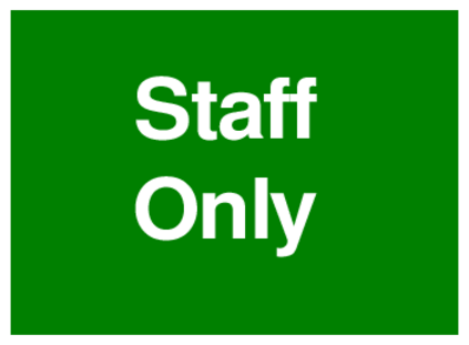 Staff Only (on Green)