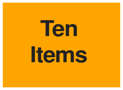 Ten Items (on Orange)