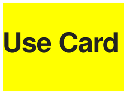 Use Card (on Yellow)
