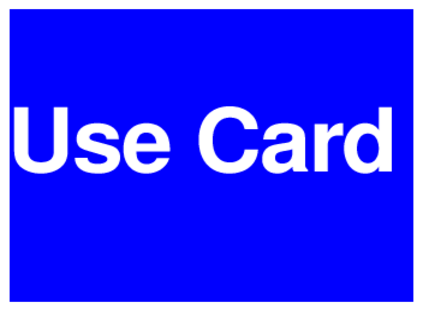 Use Card (on Blue)