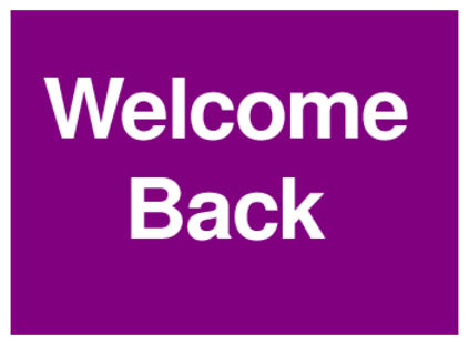 Welcome Back (on Purple)
