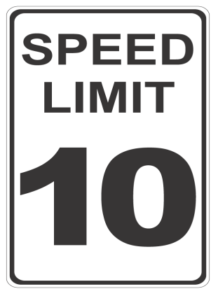 Speed Limit 10 sign