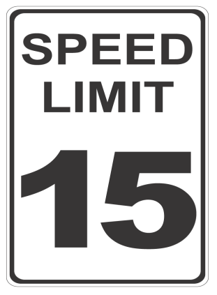 Speed Limit 15 sign