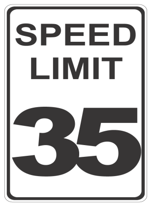 Speed Limit 35 sign