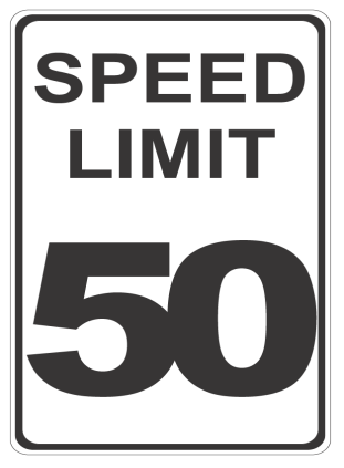 Speed Limit 50 sign