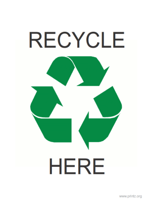 Recycle Here Sign